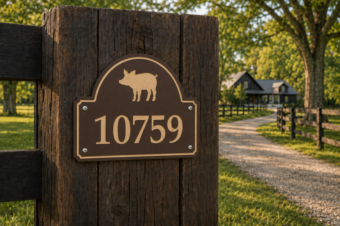 Piglet Numerical Address Sign