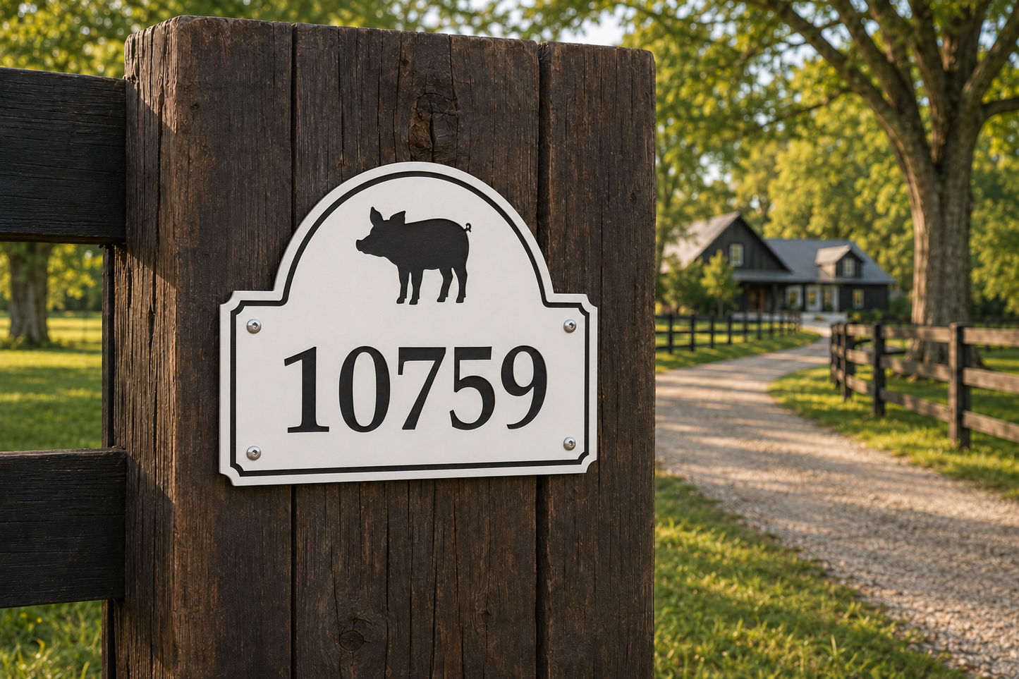 Piglet Numerical Address Sign