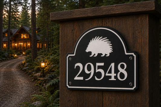 Porcupine Numeric Address Sign