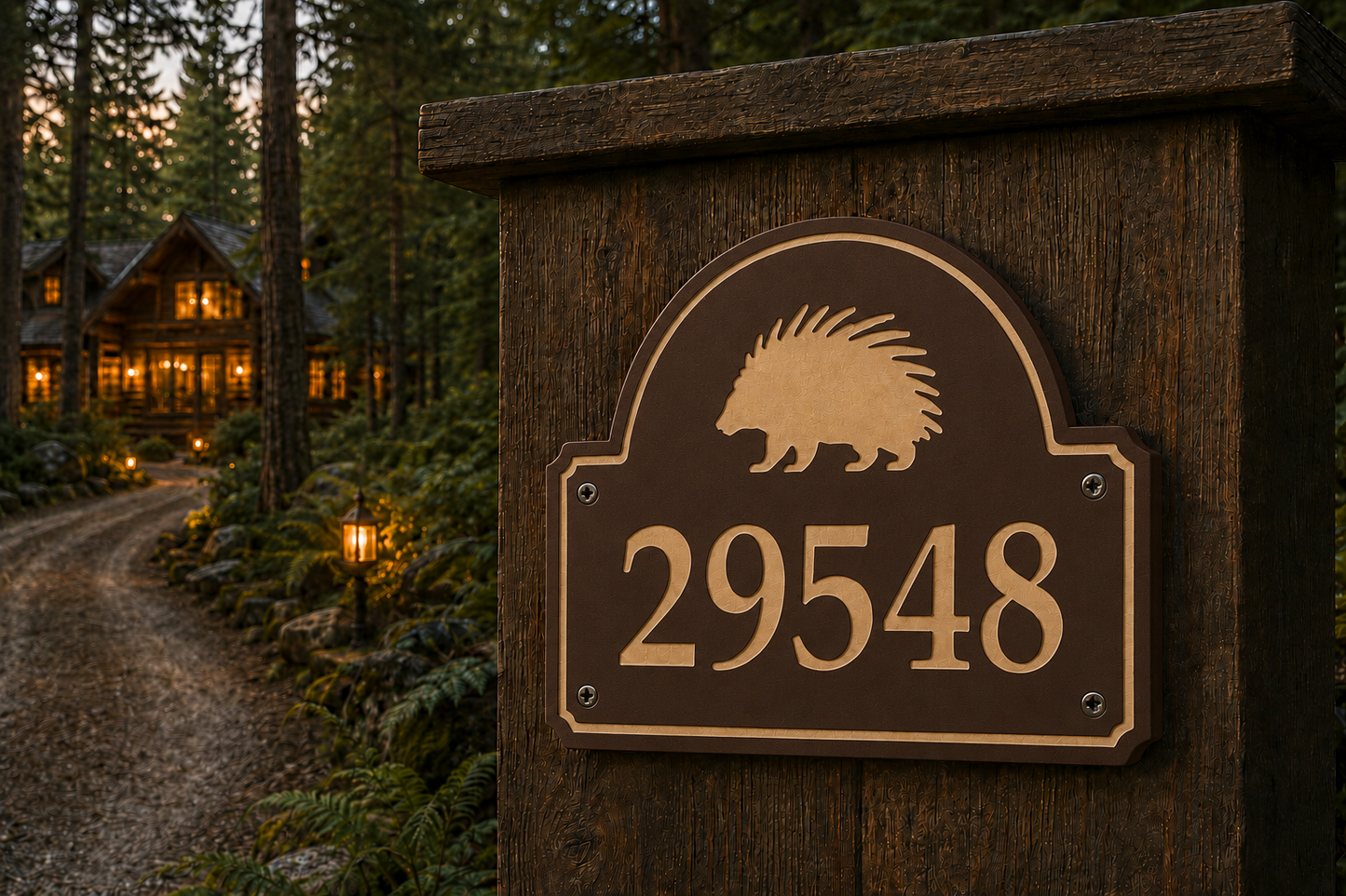 Porcupine Numeric Address Sign