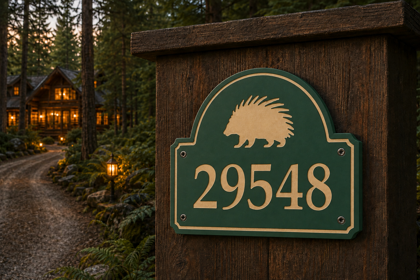 Porcupine Numeric Address Sign