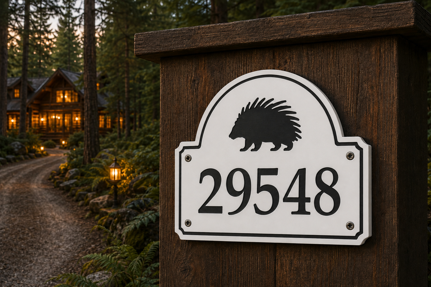 Porcupine Numeric Address Sign