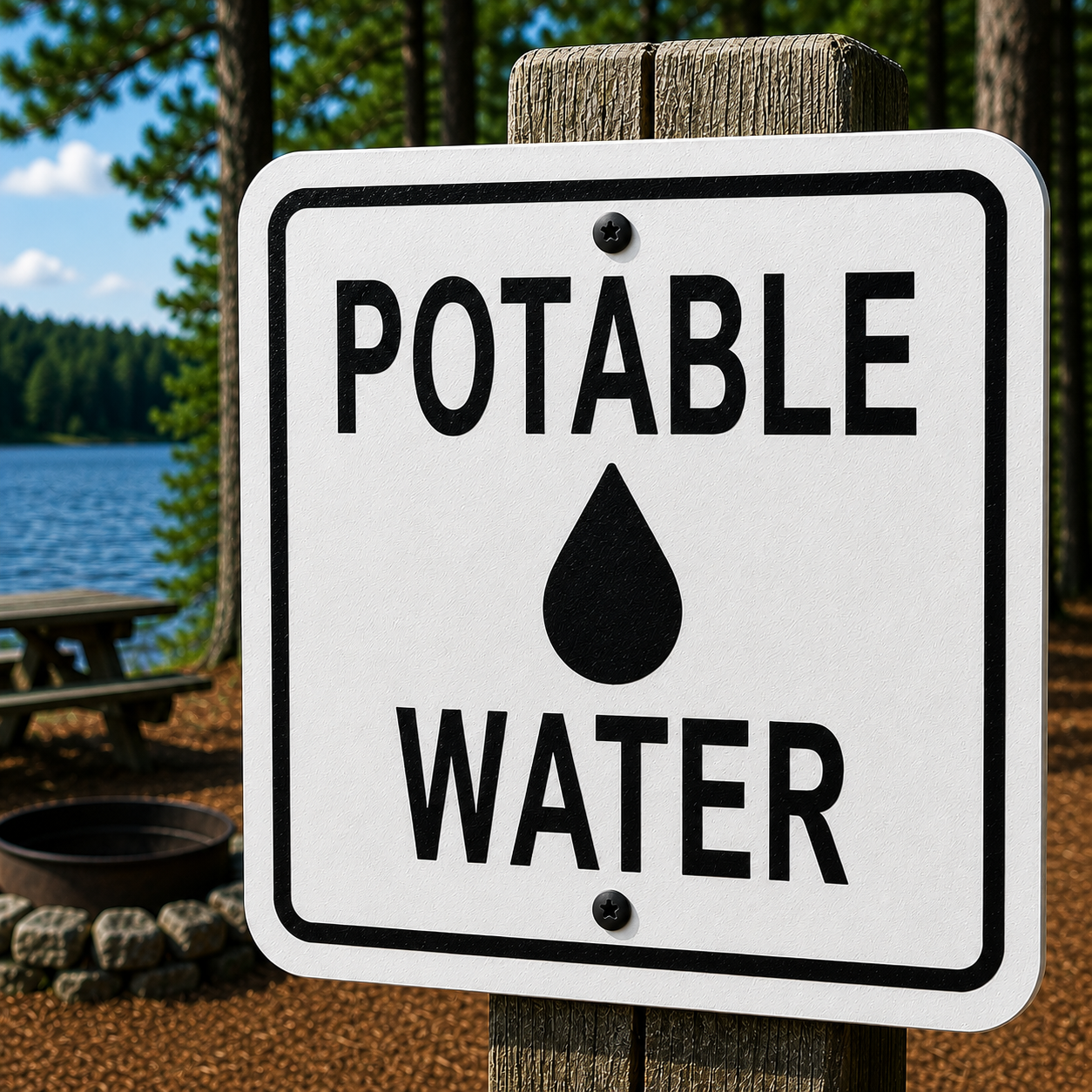 Potable Water Sign 10 x 10