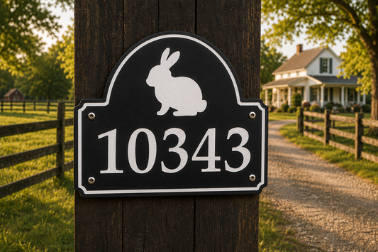 Rabbit Numeric Address Sign