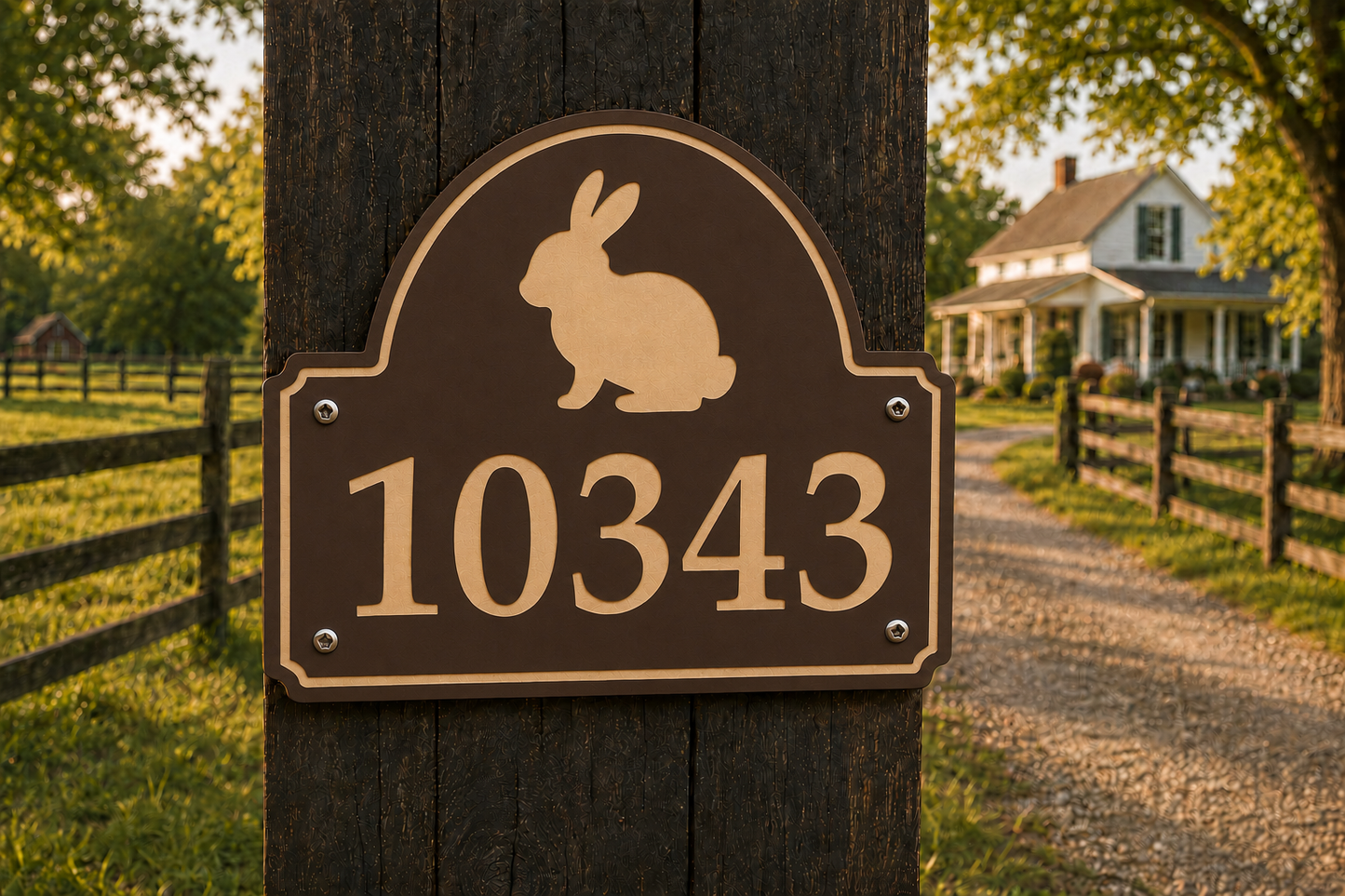 Rabbit Numeric Address Sign