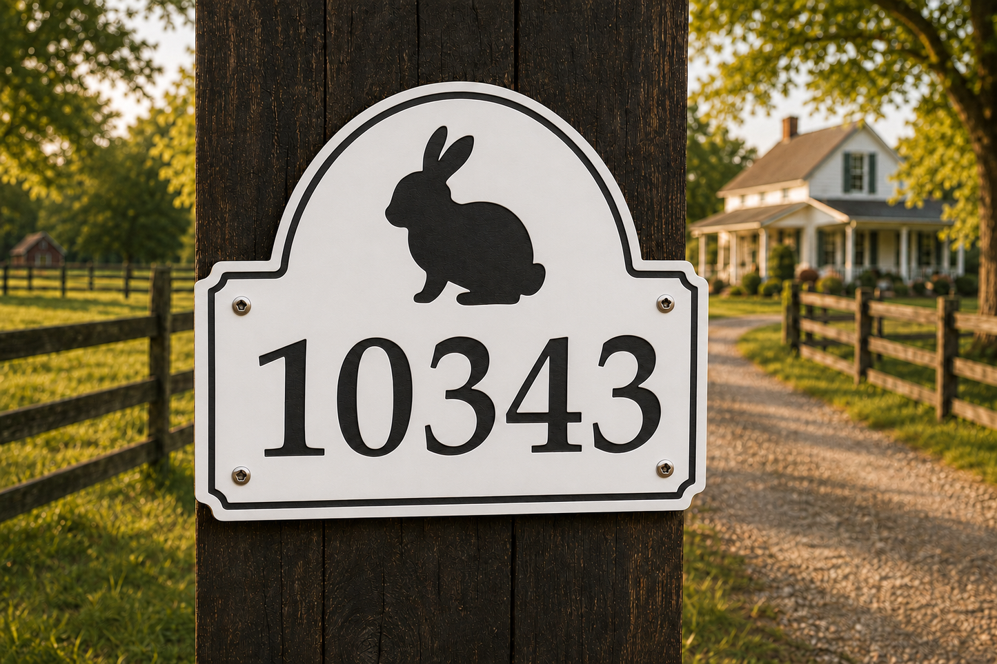 Rabbit Numeric Address Sign