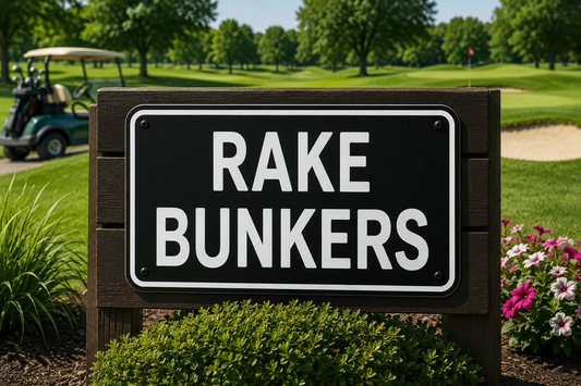 Rake Bunkers Sign