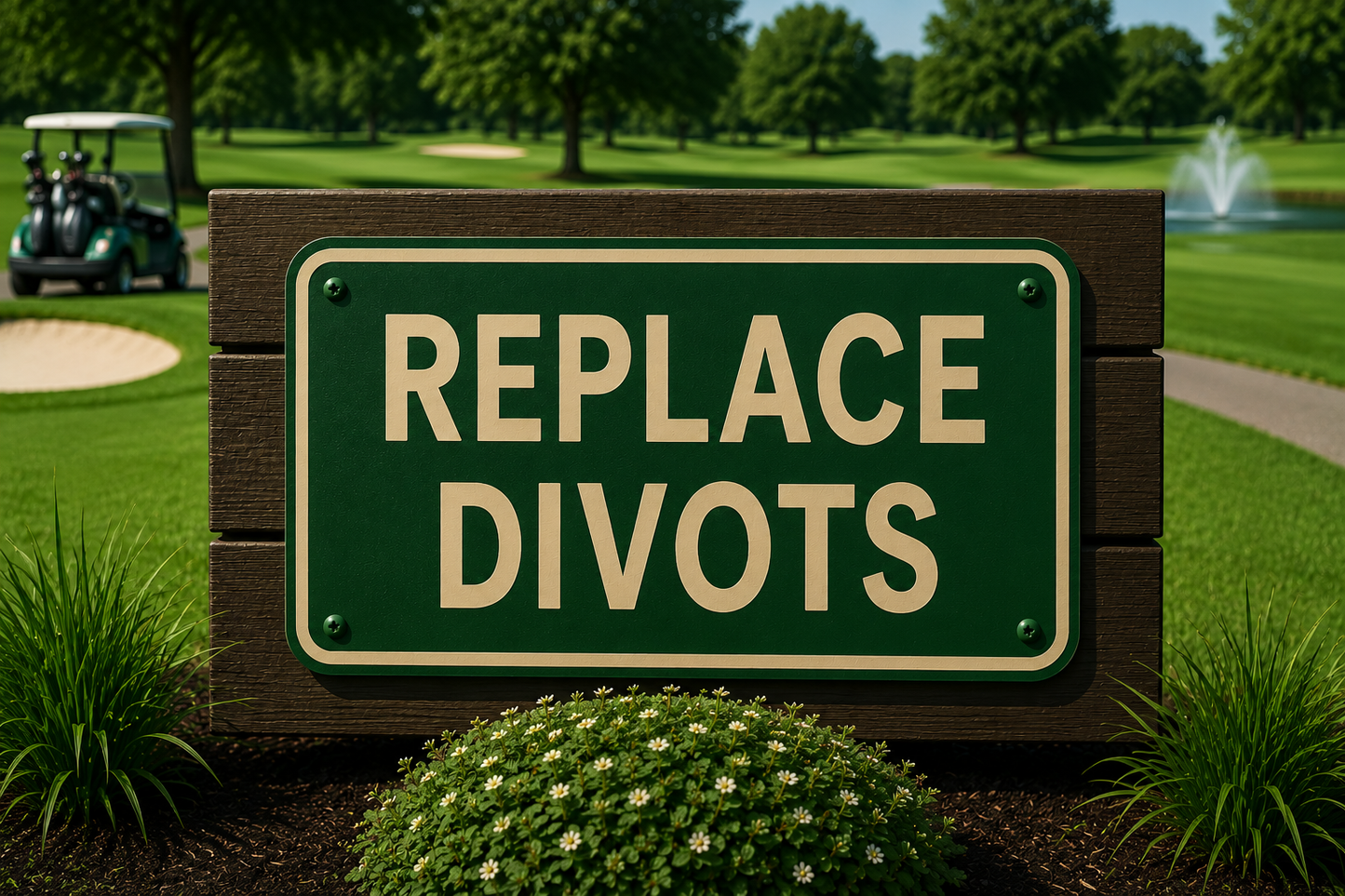 Repair Divots Sign