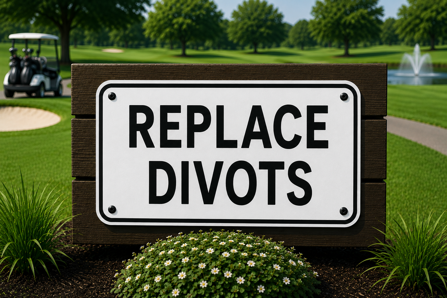 Repair Divots Sign