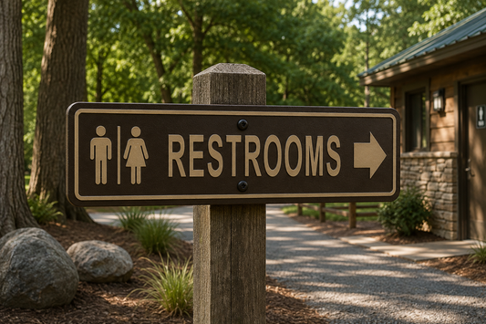 Restroom Directional Sign
