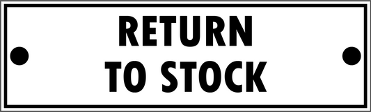 "RETURN TO STOCK" Tag, 3 X 10