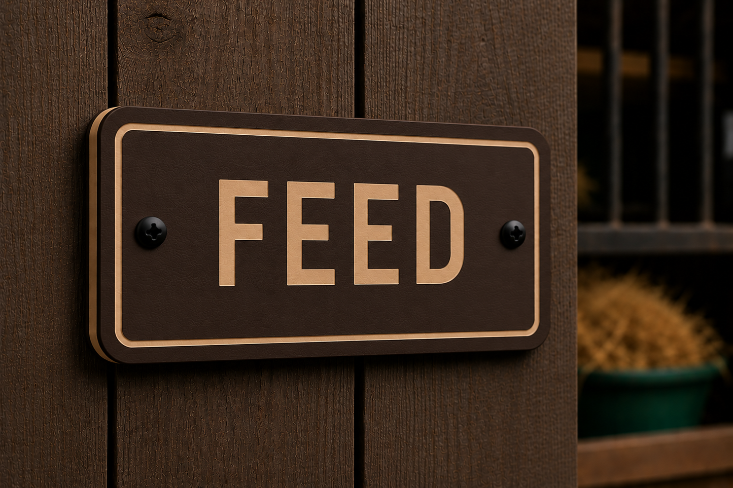 Custom Barn & Ranch Sign - 1 Line - 4 x 8