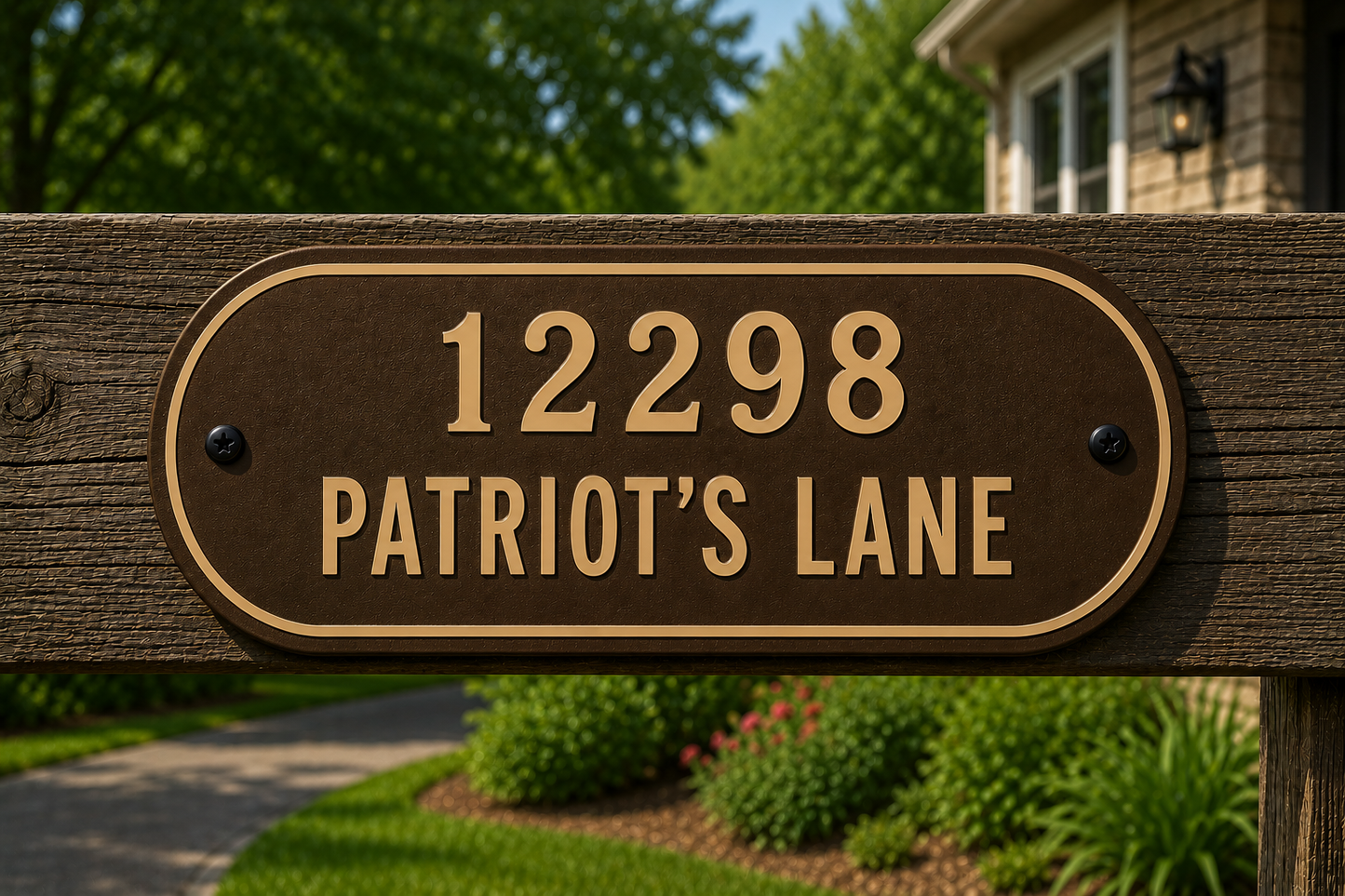 Custom Address Sign - 2 Line - 5 x 14