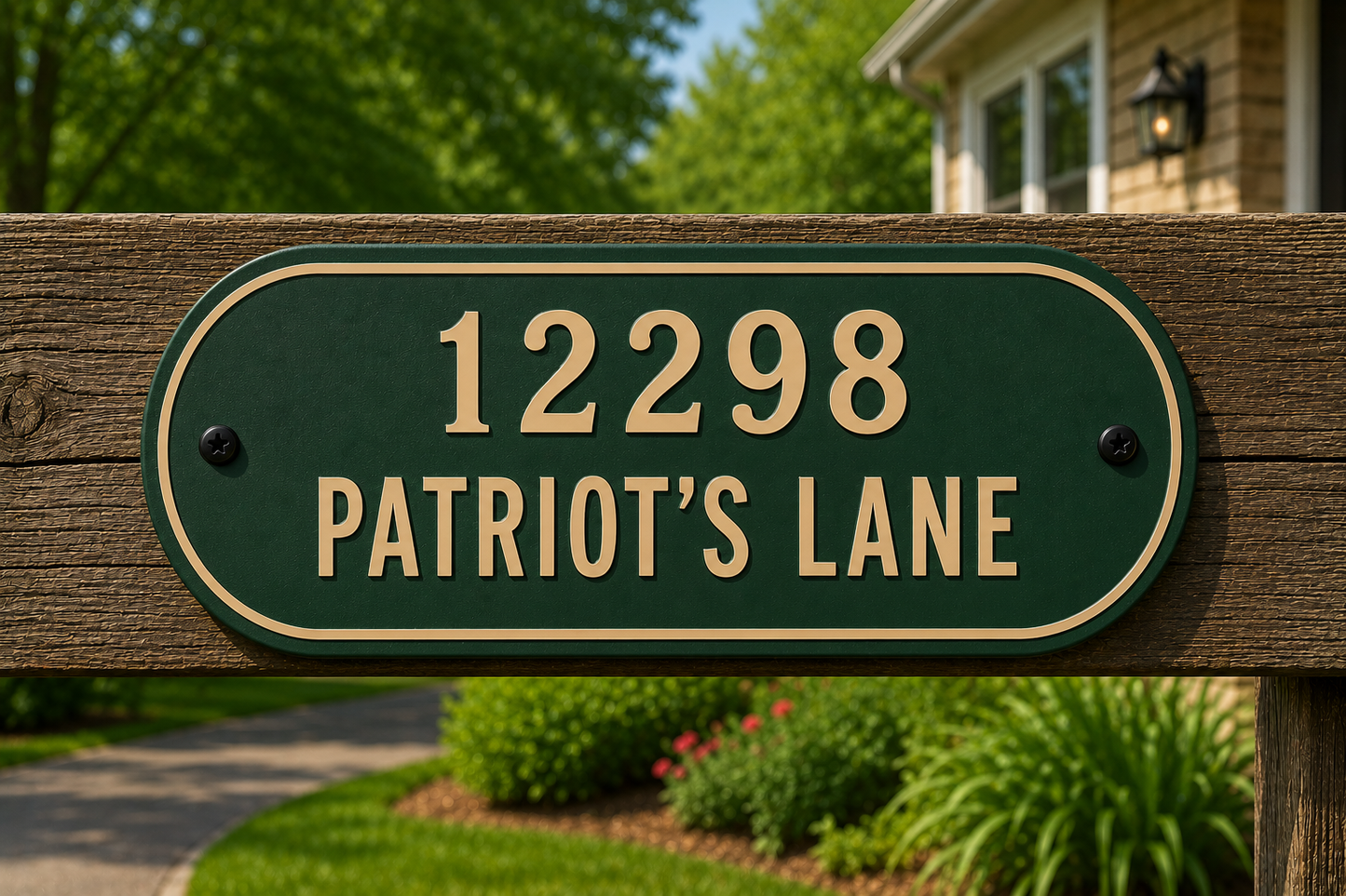 Custom Address Sign - 2 Line - 5 x 14