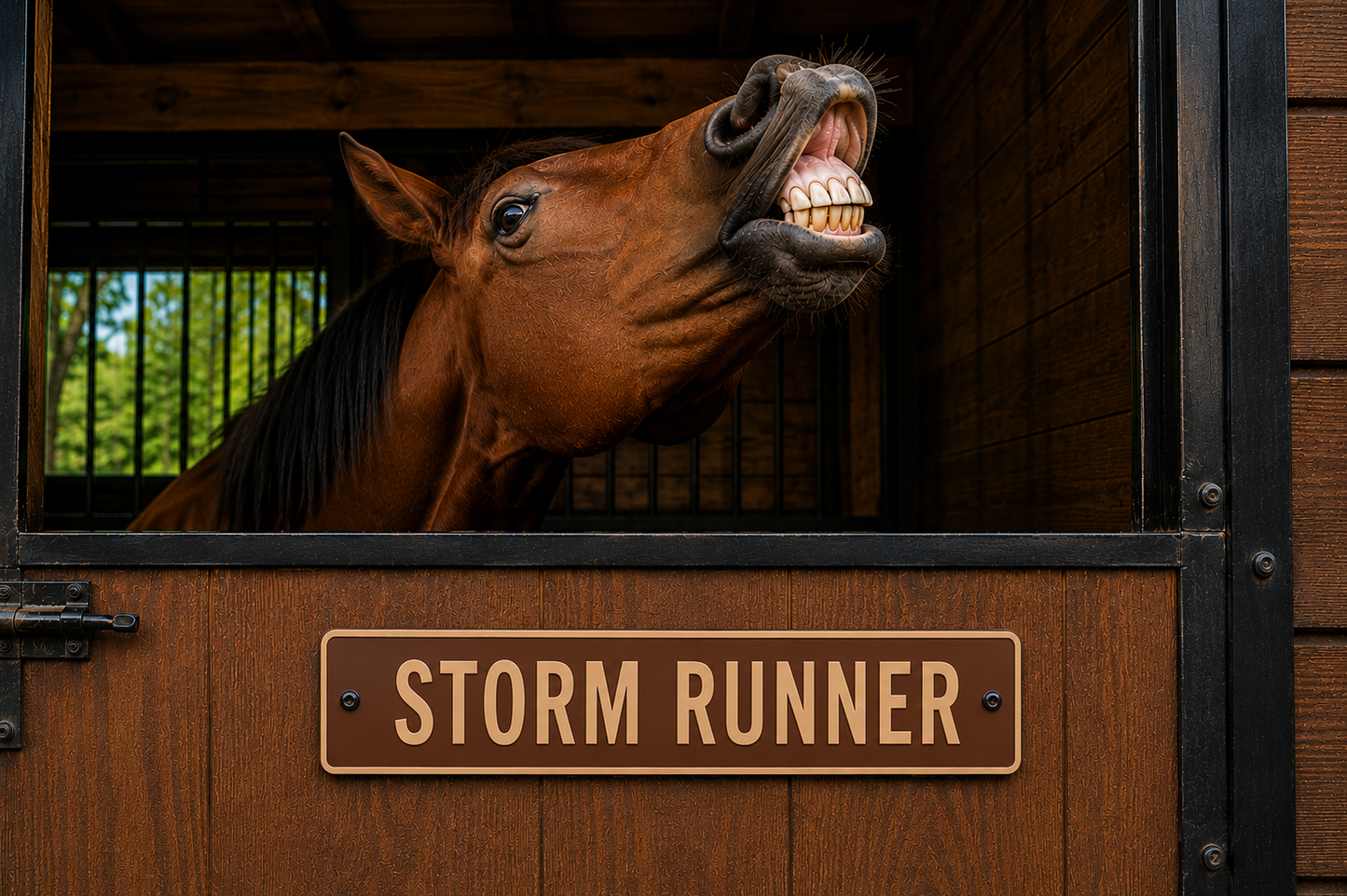 Custom Stable & Stall Sign - 1 Line - 5 x 18