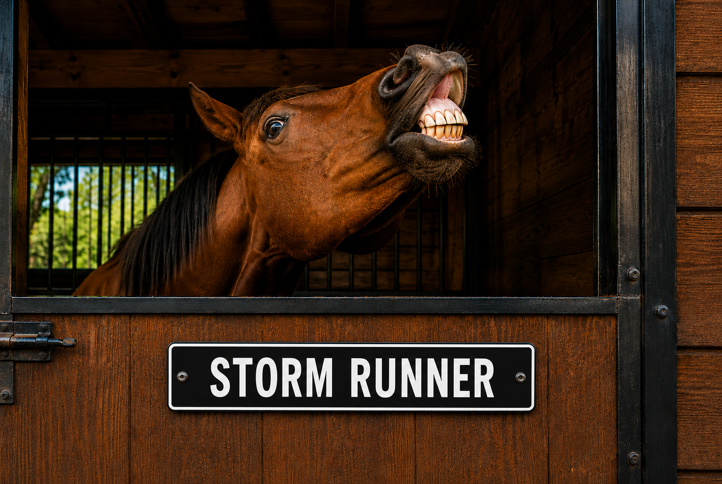 Custom Stable & Stall Sign - 1 Line - 5 x 18