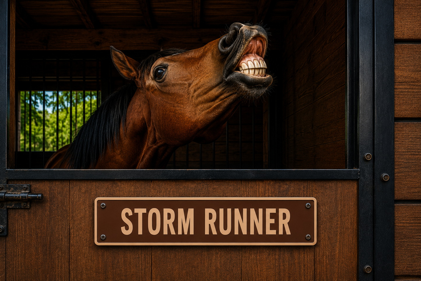 Custom Stable & Stall Sign - 1 Line - 5 x 18