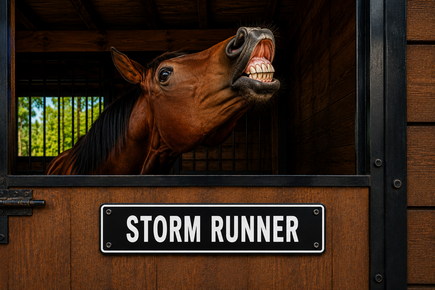 Custom Stable & Stall Sign - 1 Line - 5 x 18