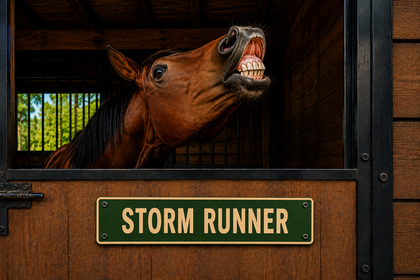 Custom Stable & Stall Sign - 1 Line - 5 x 18