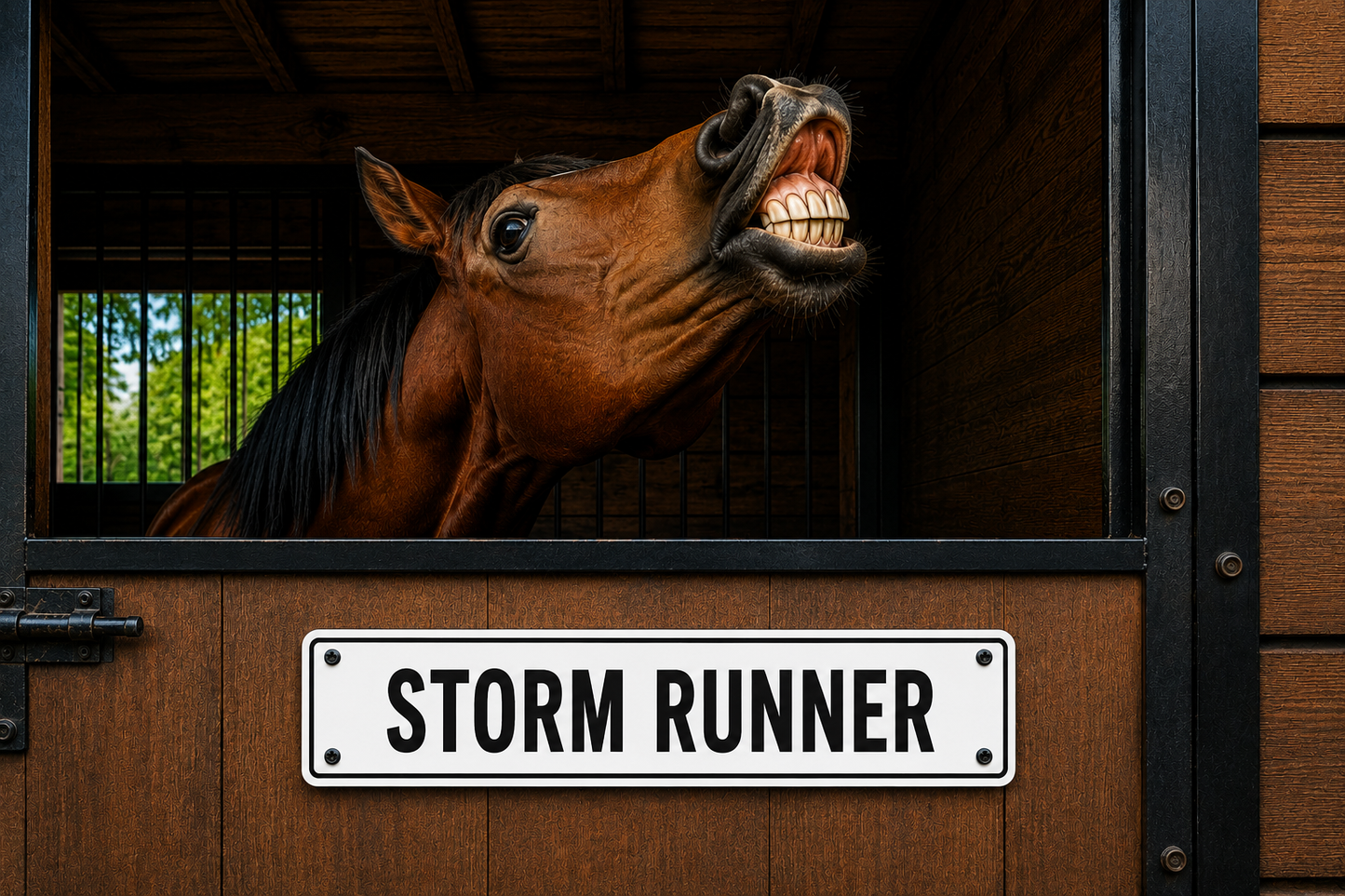 Custom Stable & Stall Sign - 1 Line - 5 x 18