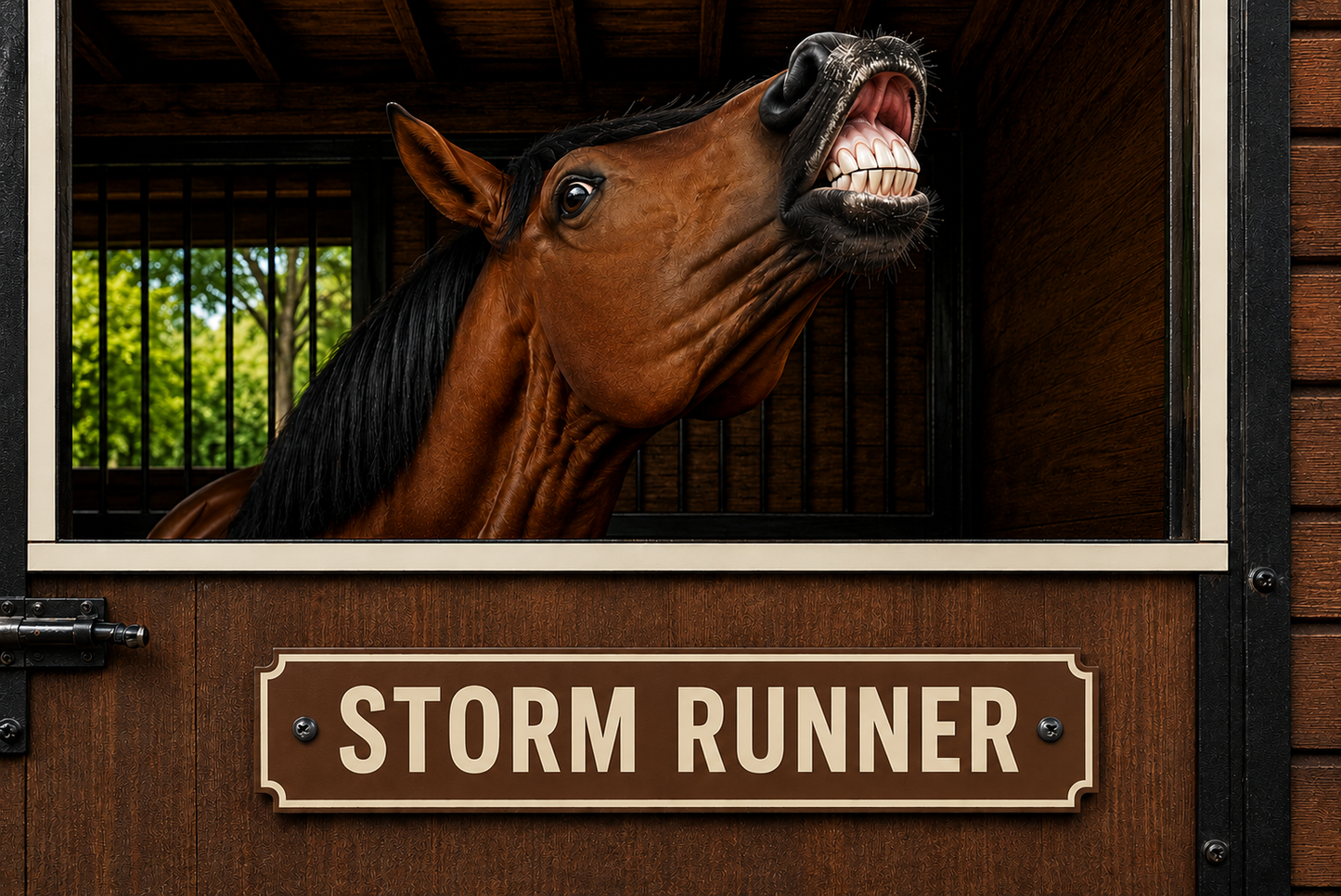 Custom Stable & Stall Sign - 1 Line - 5 x 18