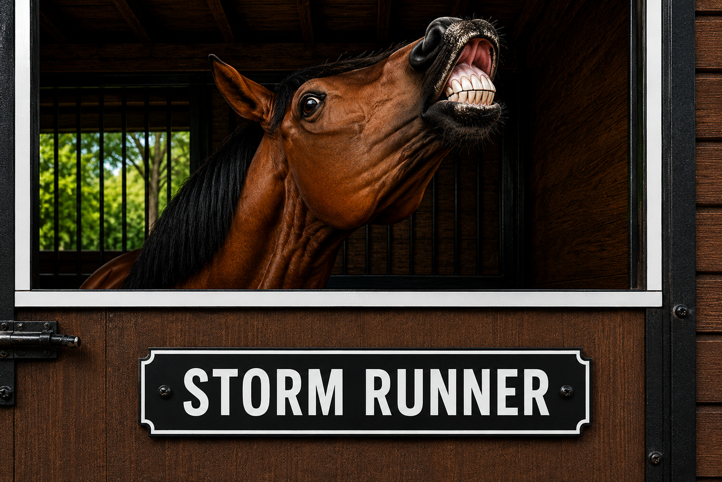 Custom Stable & Stall Sign - 1 Line - 5 x 18
