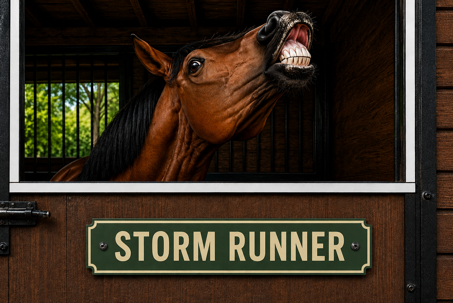 Custom Stable & Stall Sign - 1 Line - 5 x 18