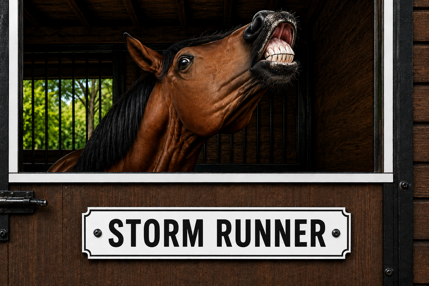 Custom Stable & Stall Sign - 1 Line - 5 x 18
