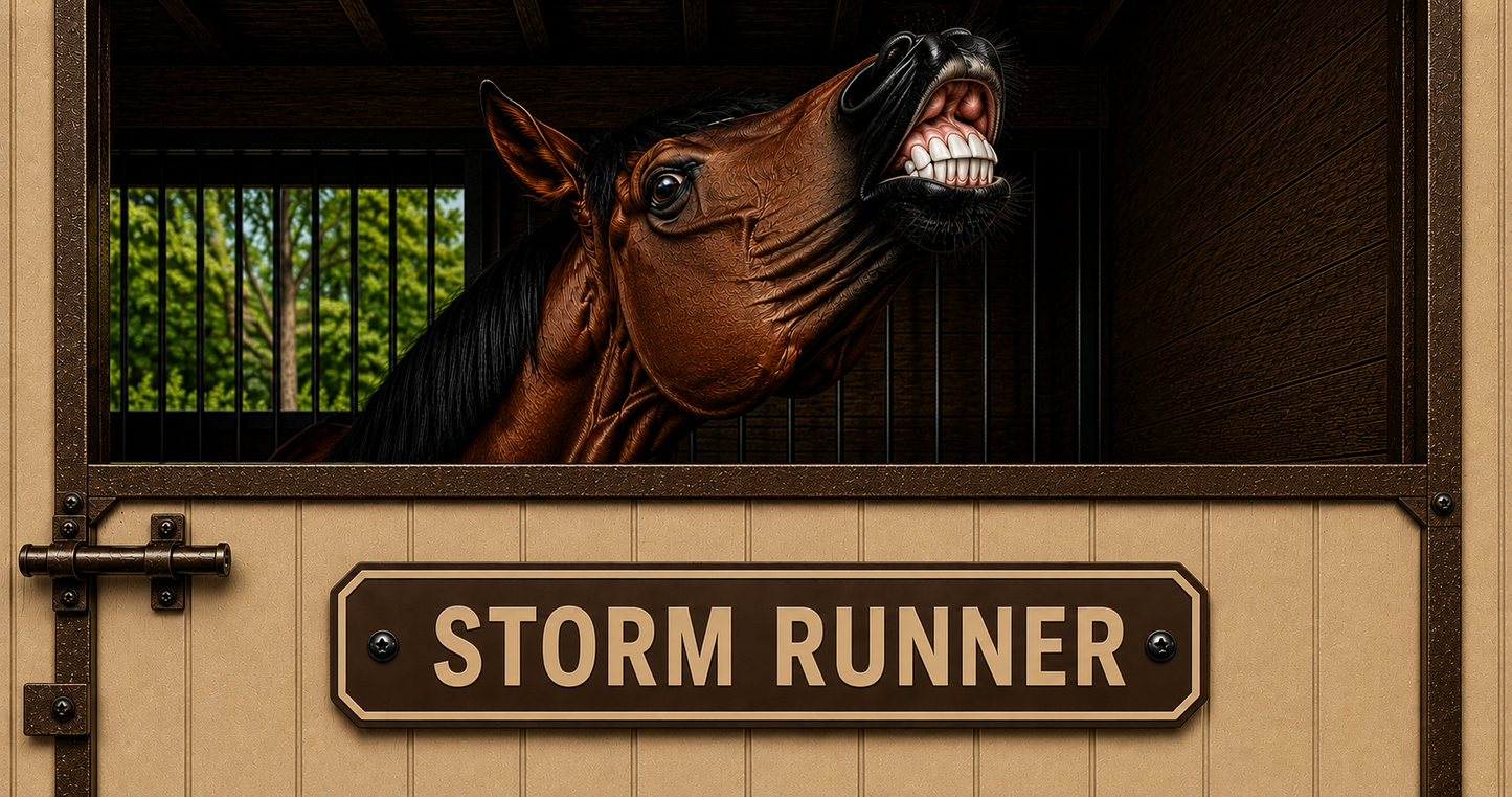Custom Stable & Stall Sign - 1 Line - 5 x 18