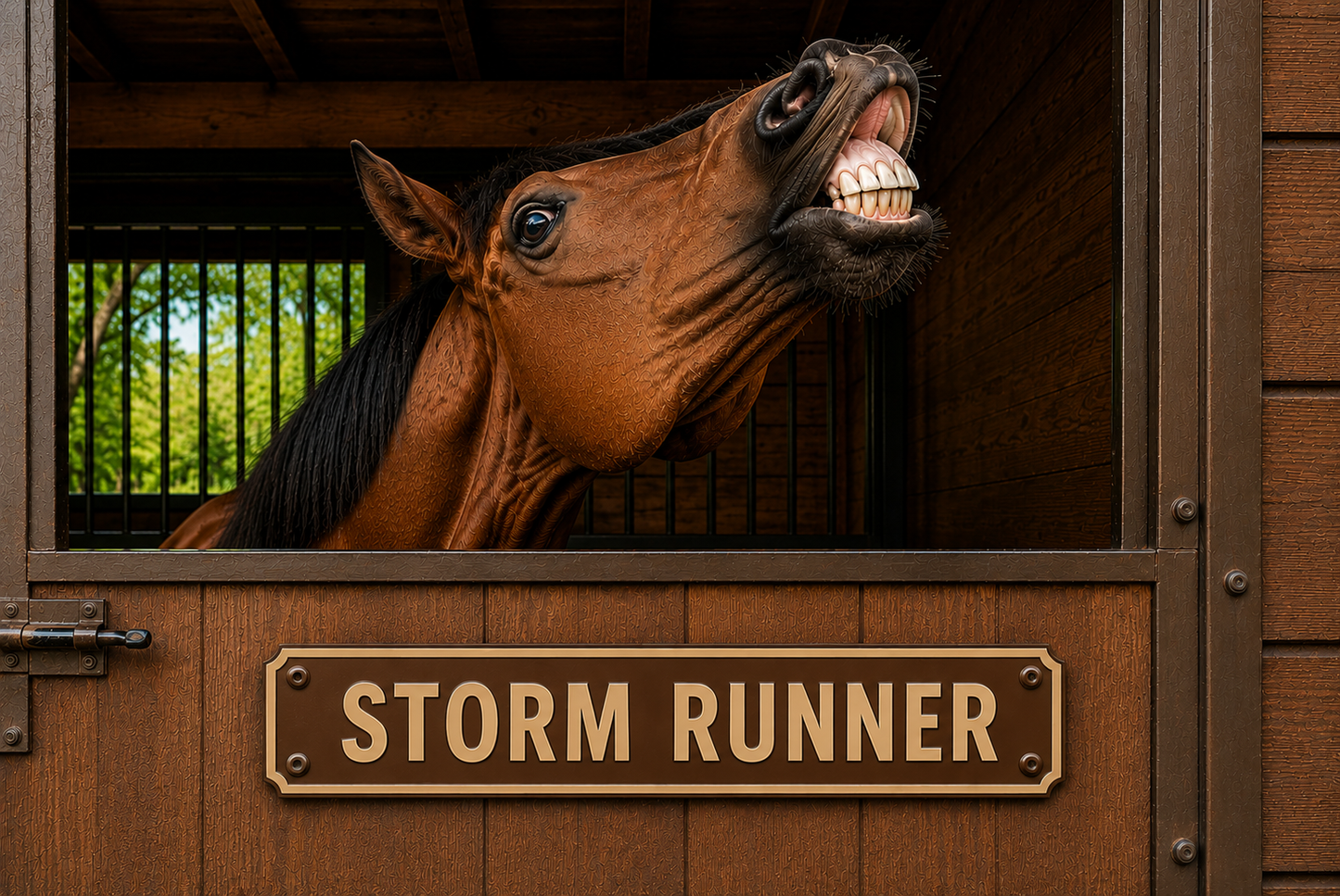 Custom Stable & Stall Sign - 1 Line - 5 x 18
