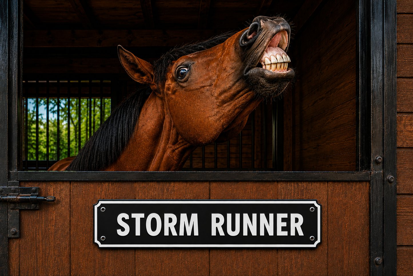 Custom Stable & Stall Sign - 1 Line - 5 x 18
