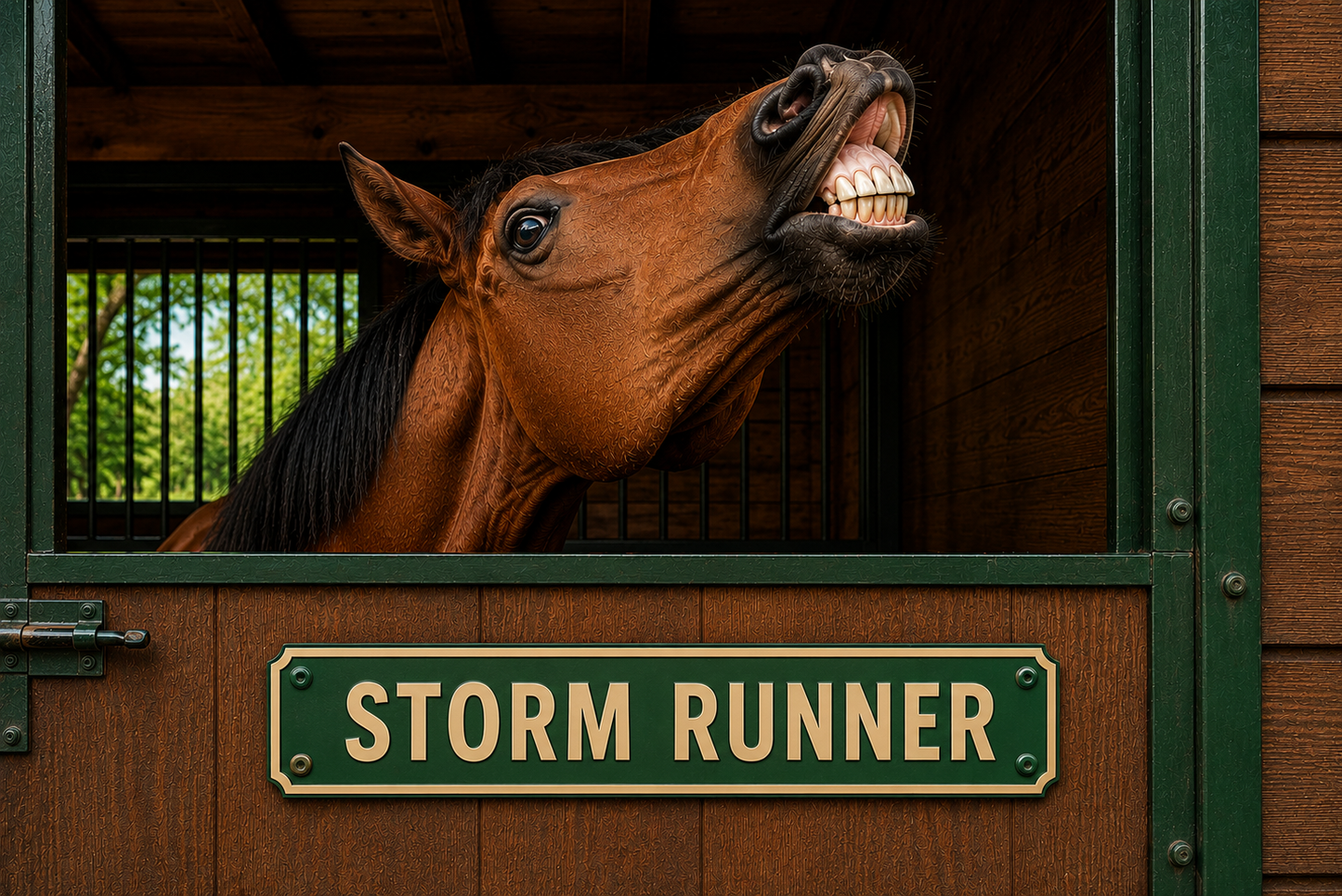 Custom Stable & Stall Sign - 1 Line - 5 x 18