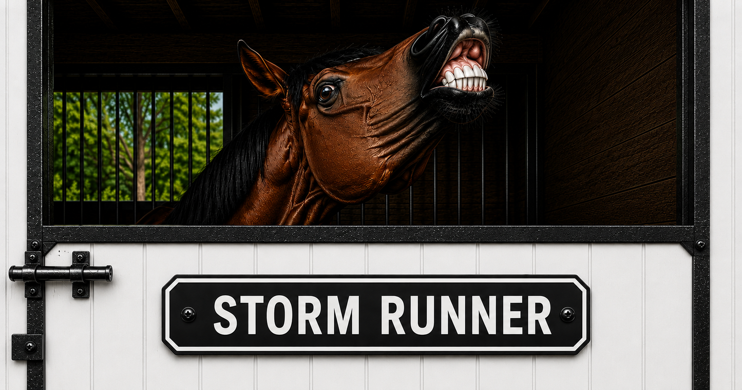 Custom Stable & Stall Sign - 1 Line - 5 x 18