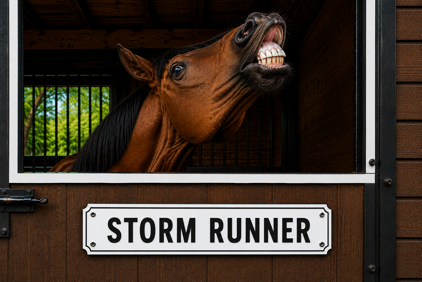 Custom Stable & Stall Sign - 1 Line - 5 x 18
