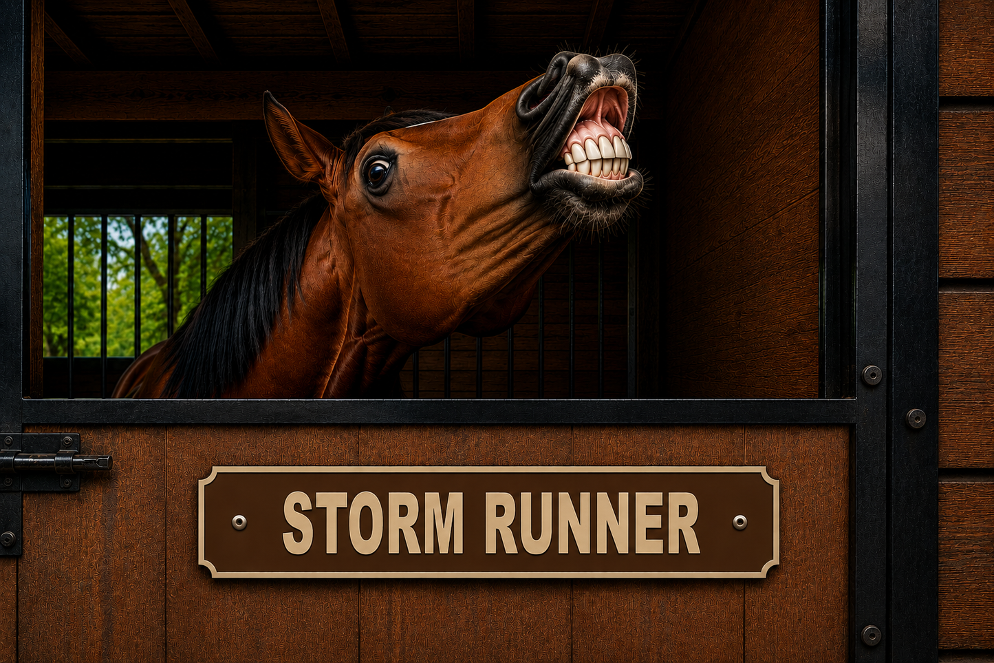 Custom Stable & Stall Sign - 1 Line - 5 x 18