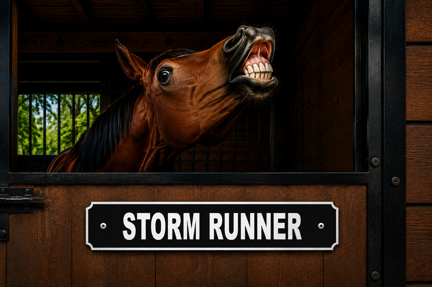 Custom Stable & Stall Sign - 1 Line - 5 x 18
