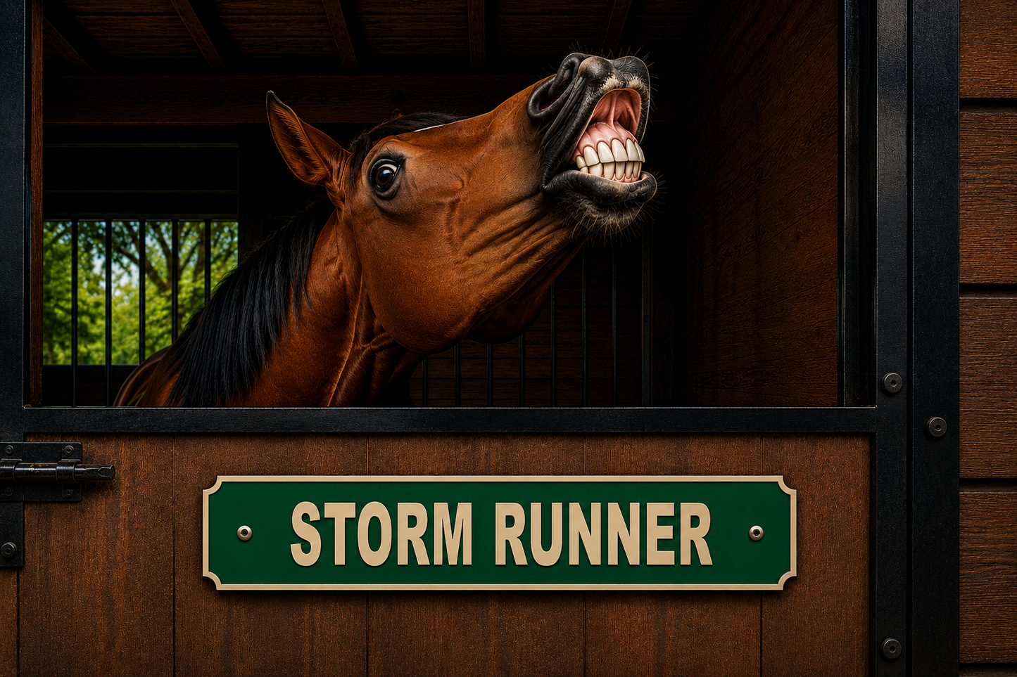 Custom Stable & Stall Sign - 1 Line - 5 x 18