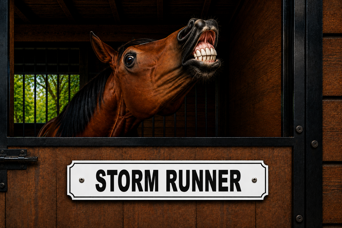 Custom Stable & Stall Sign - 1 Line - 5 x 18