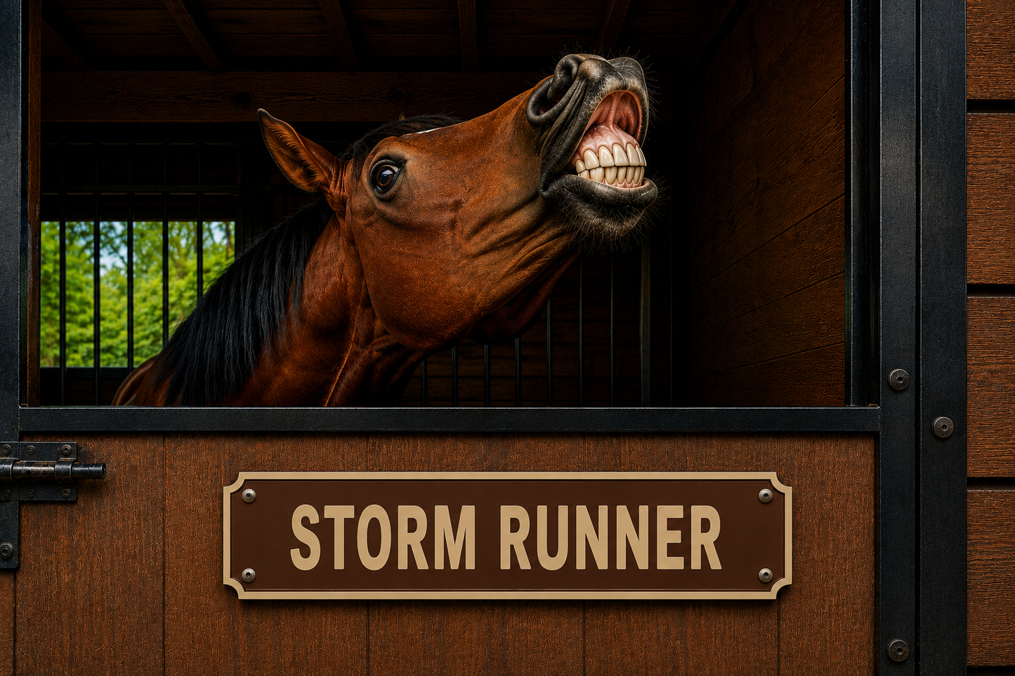 Custom Stable & Stall Sign - 1 Line - 5 x 18