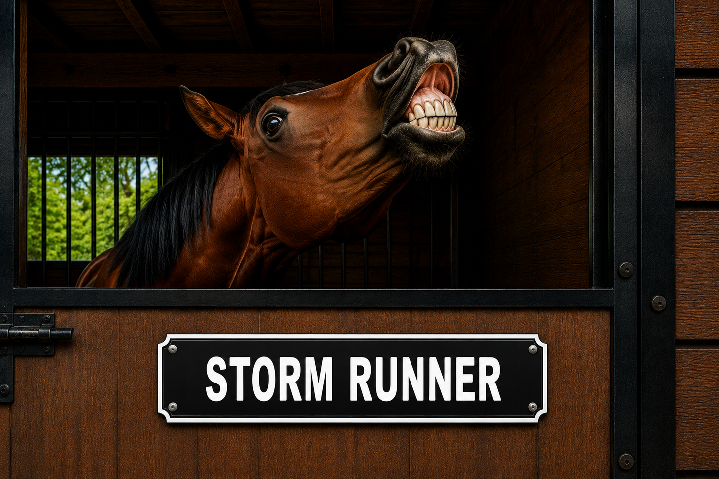 Custom Stable & Stall Sign - 1 Line - 5 x 18