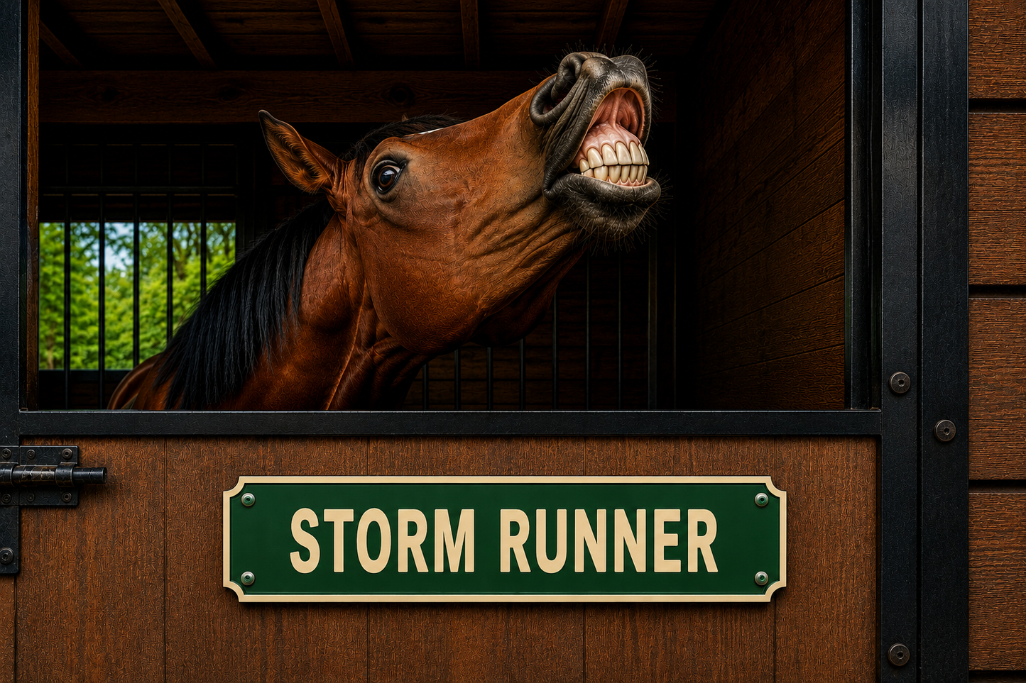 Custom Stable & Stall Sign - 1 Line - 5 x 18
