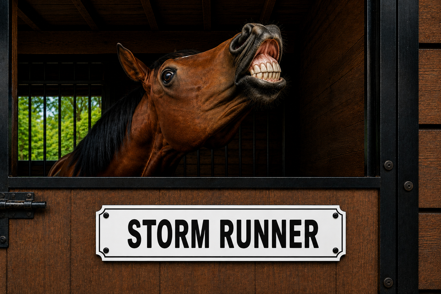 Custom Stable & Stall Sign - 1 Line - 5 x 18