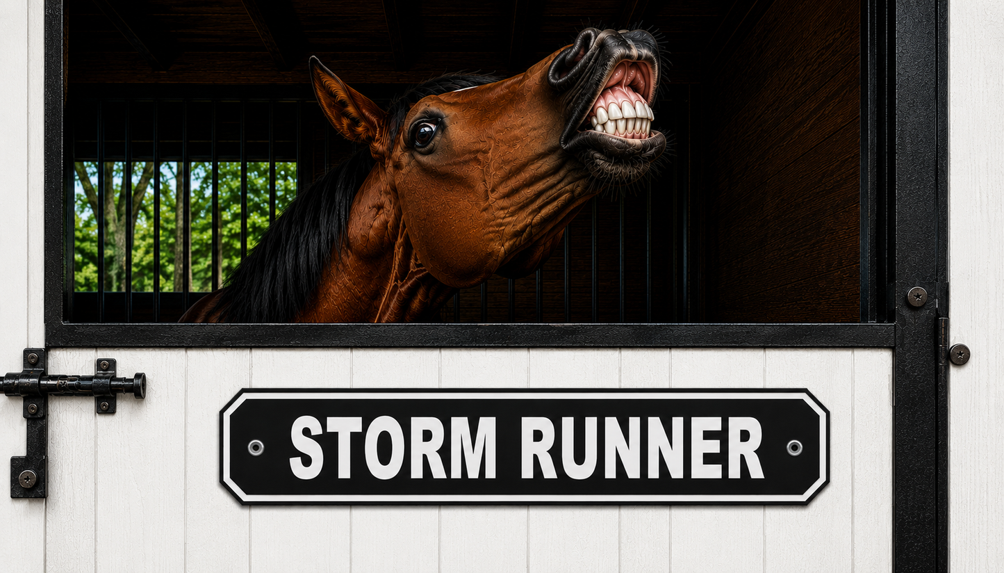 Custom Stable & Stall Sign - 1 Line - 5 x 18