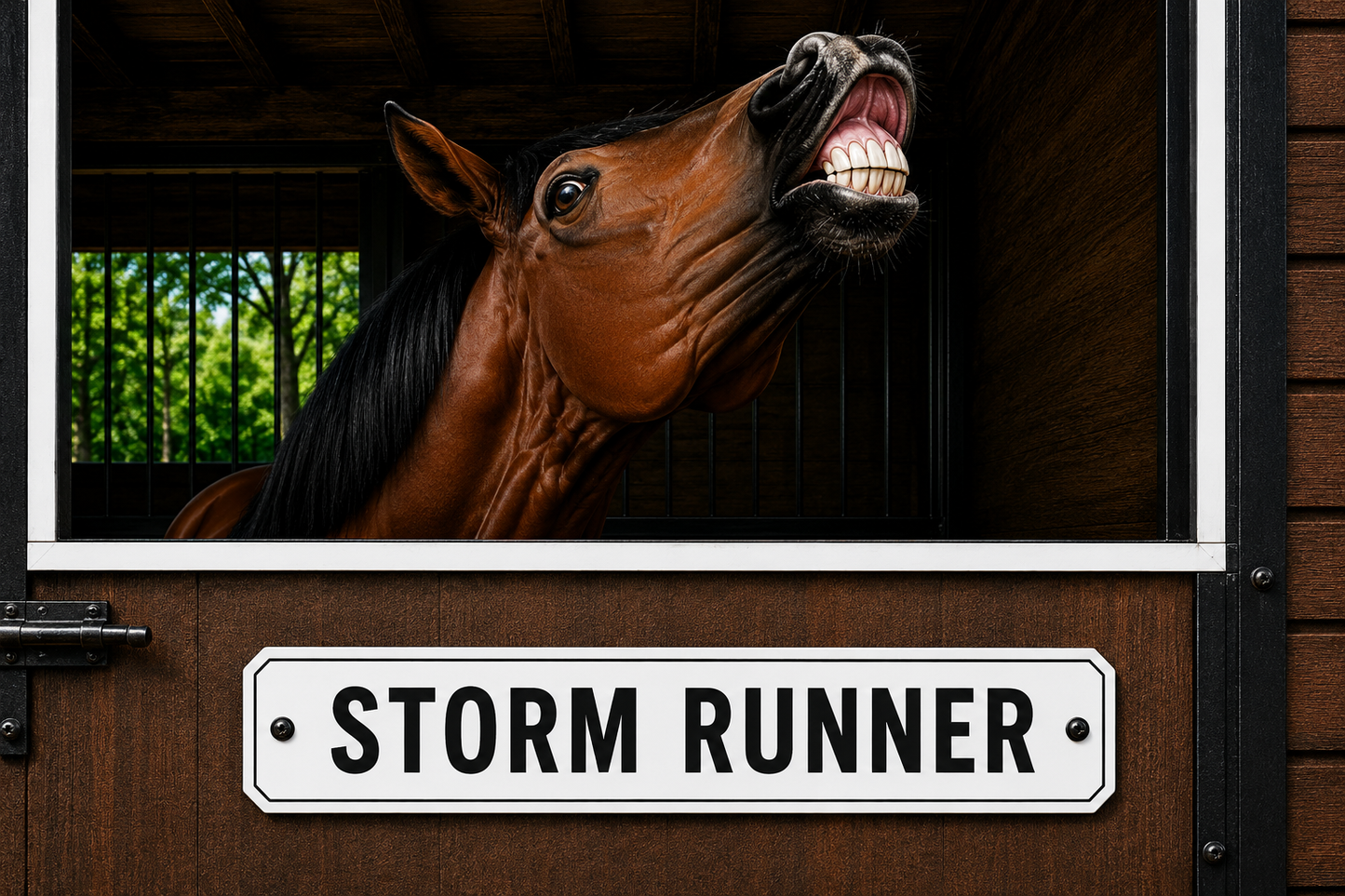 Custom Stable & Stall Sign - 1 Line - 5 x 18