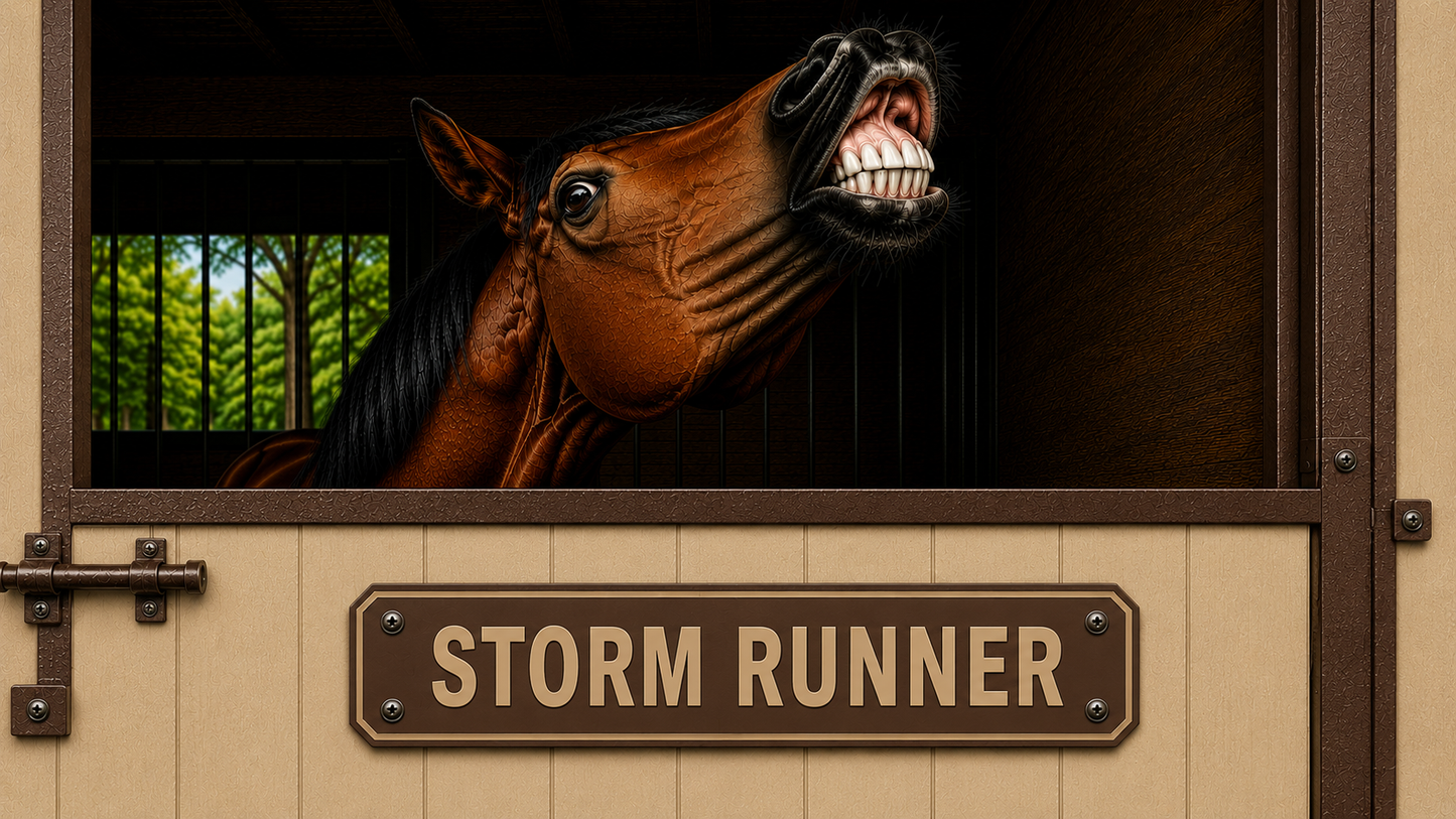 Custom Stable & Stall Sign - 1 Line - 5 x 18