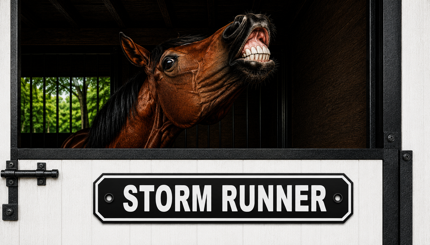 Custom Stable & Stall Sign - 1 Line - 5 x 18