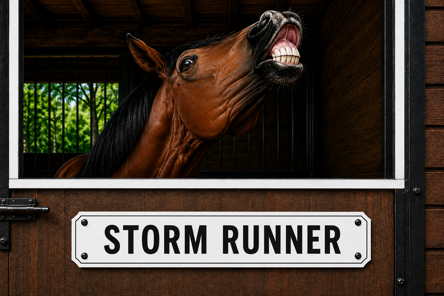 Custom Stable & Stall Sign - 1 Line - 5 x 18