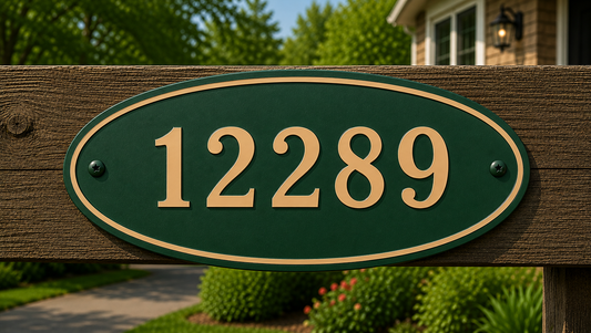 Custom House Numbers - 8 x 14 - Oval