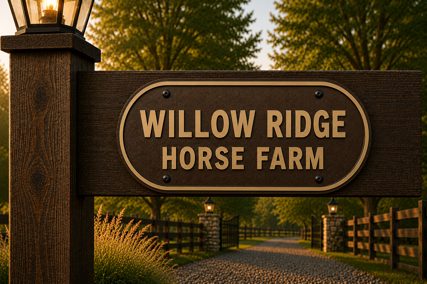 Willow Ridge Custom Estate Sign - 2 Line - 12 x 18
