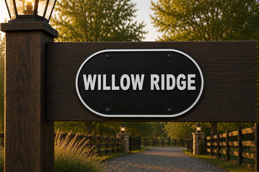 Willow Ridge Custom Estate Sign - 2 Line - 12 x 18